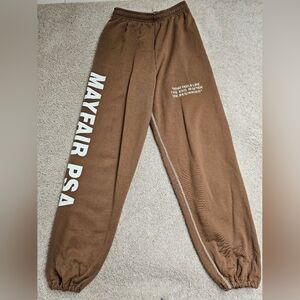 The Mayfair Group sweatpants PSA Brown Small/Medium Cotton